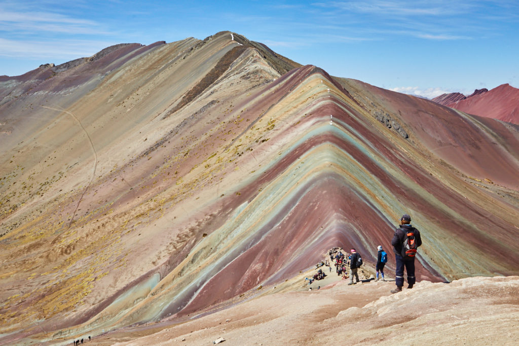 The famous Rainbow Mountain, also called Vinicunca in Peru